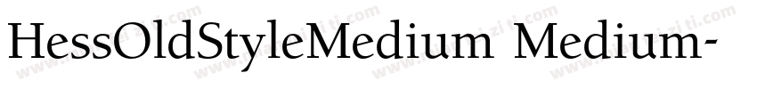 HessOldStyleMedium Medium字体转换